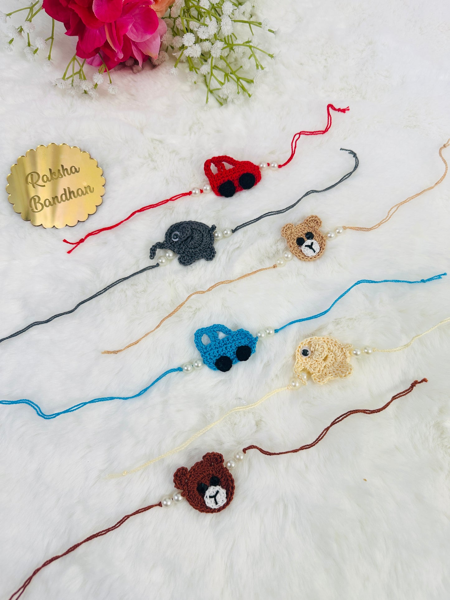 Handknit Rakhis