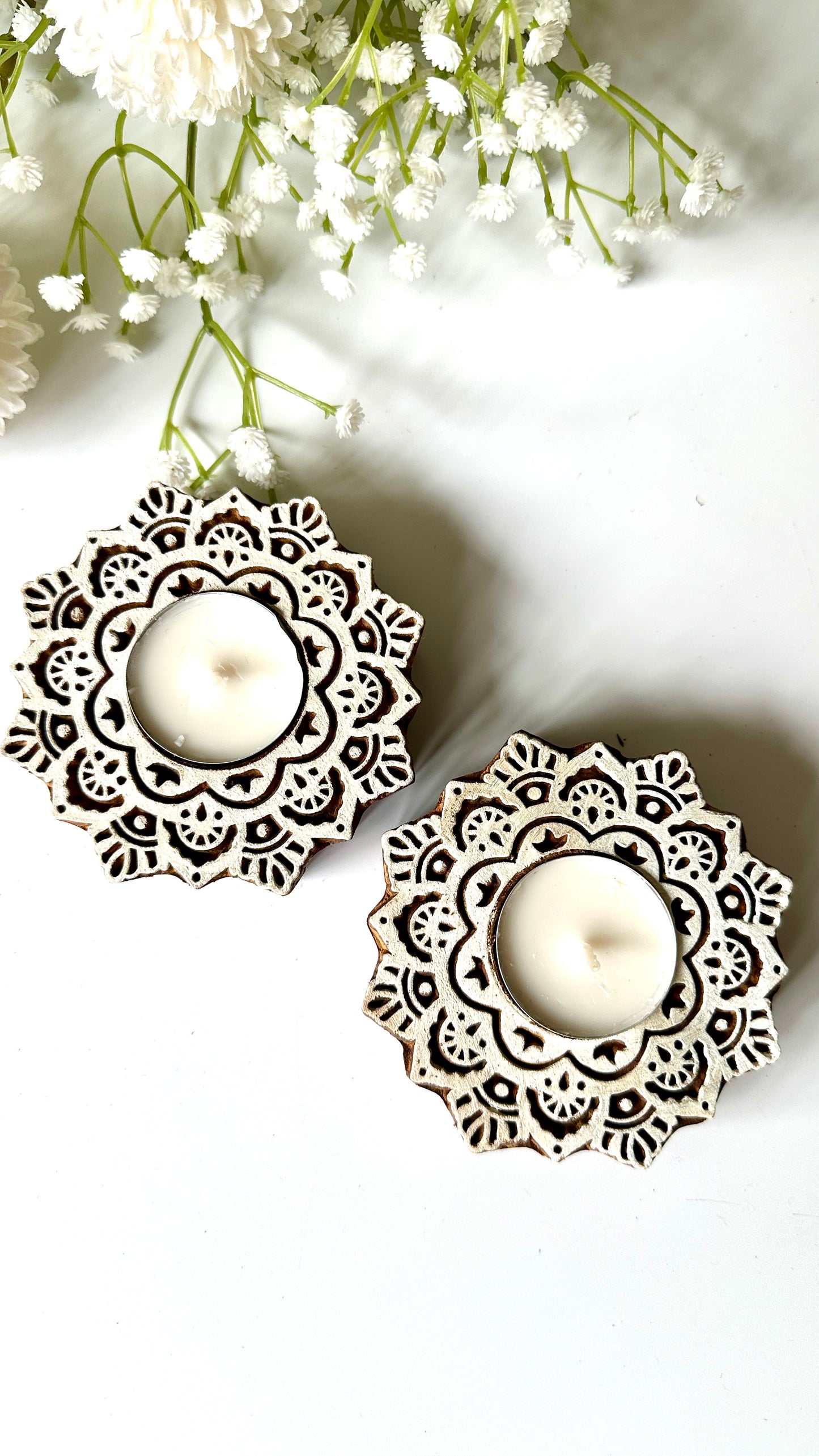 Wooden Diyas
