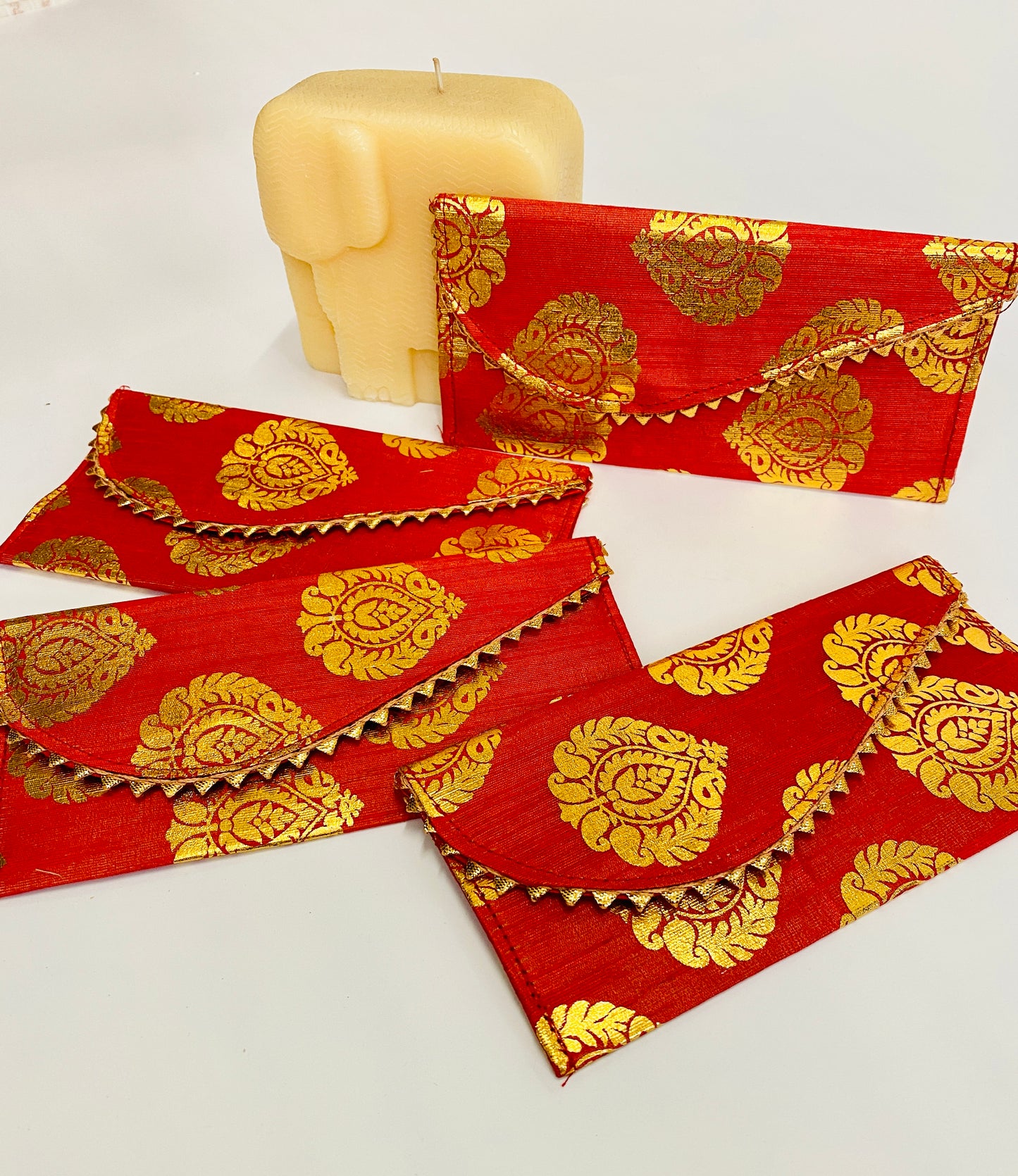 Red Gold Foil Envelope