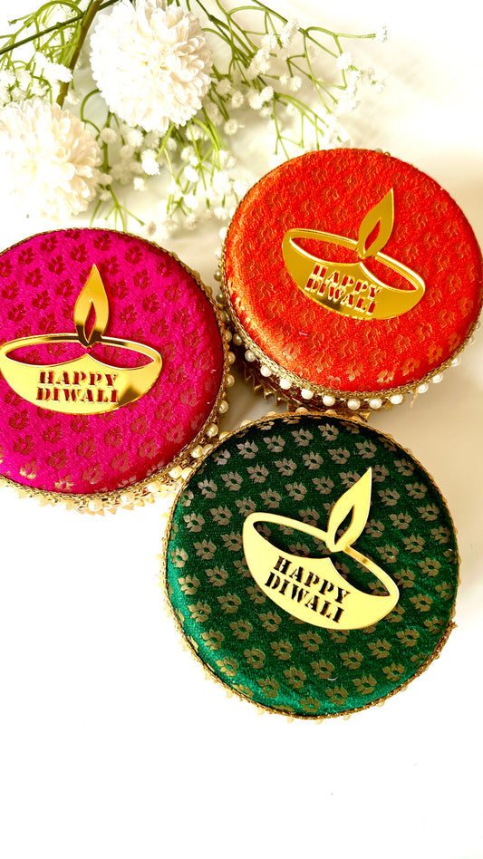 Brocade Stainless Steel Ladoo Box - 500 Grams