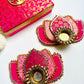 Lotus Diya in Brocade Box