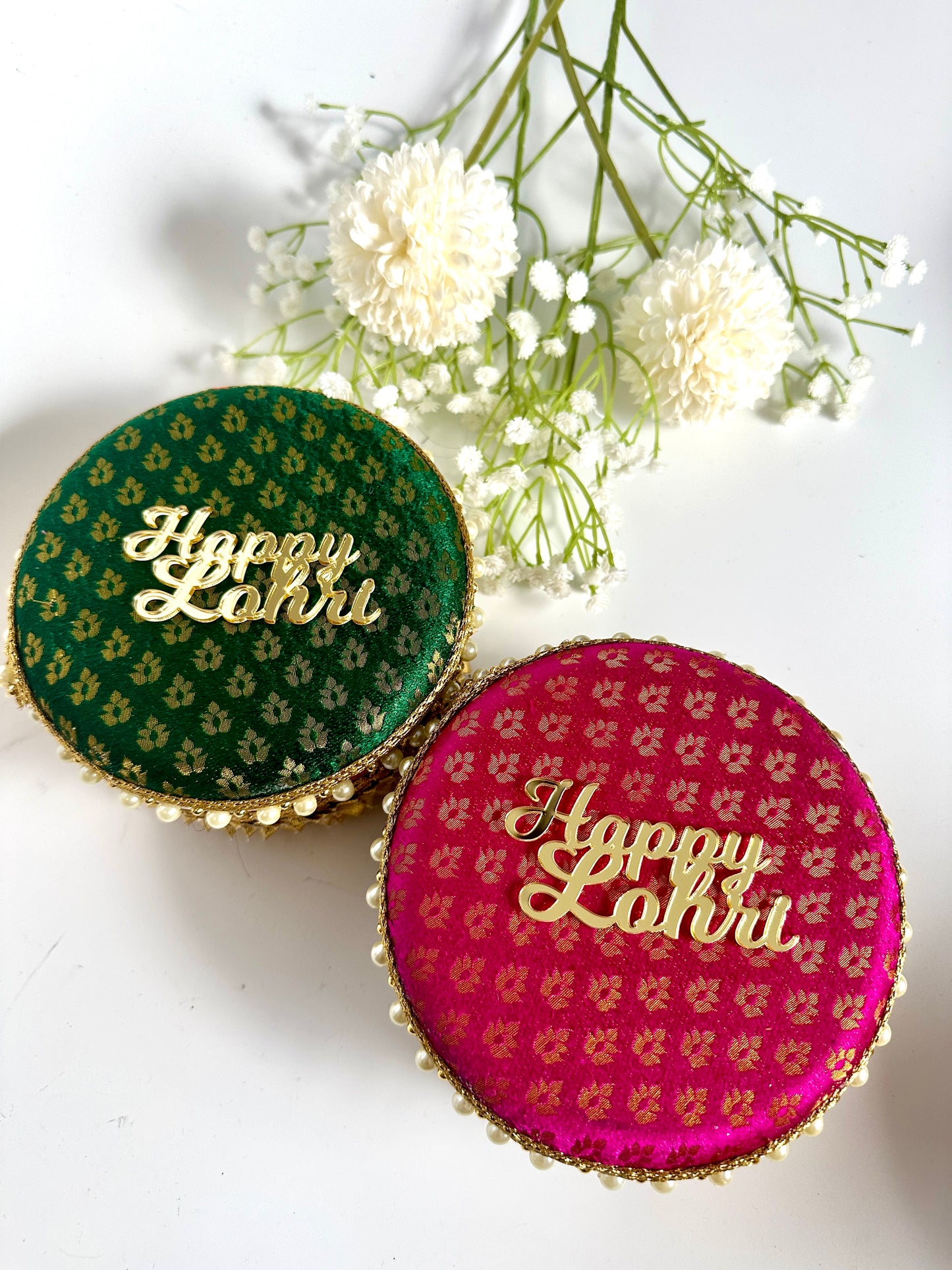 Brocade Stainless Steel Ladoo Box - 500 Grams