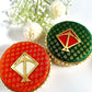 Brocade Stainless Steel Ladoo Box - 500 Grams