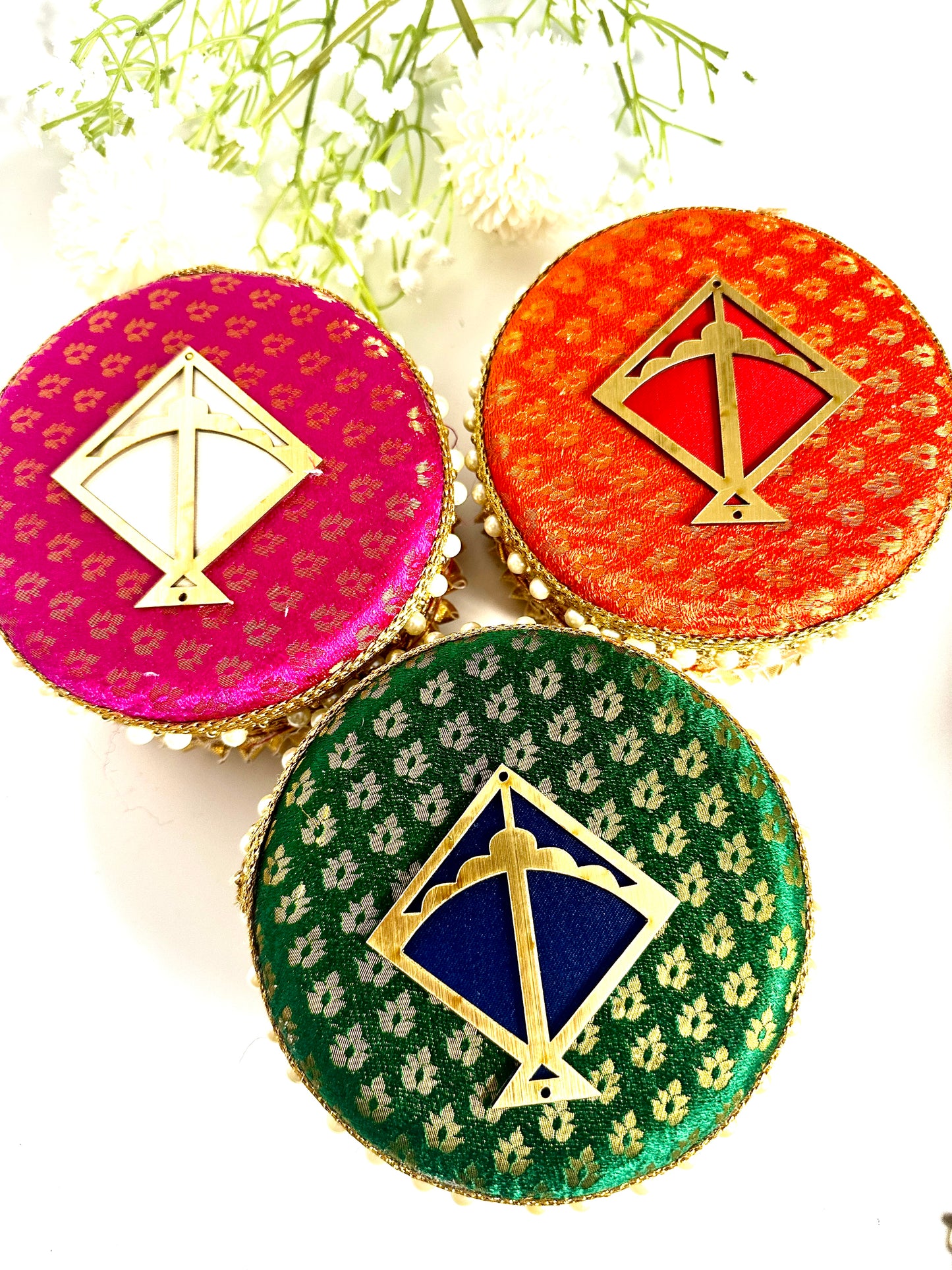 Brocade Stainless Steel Ladoo Box - 500 Grams