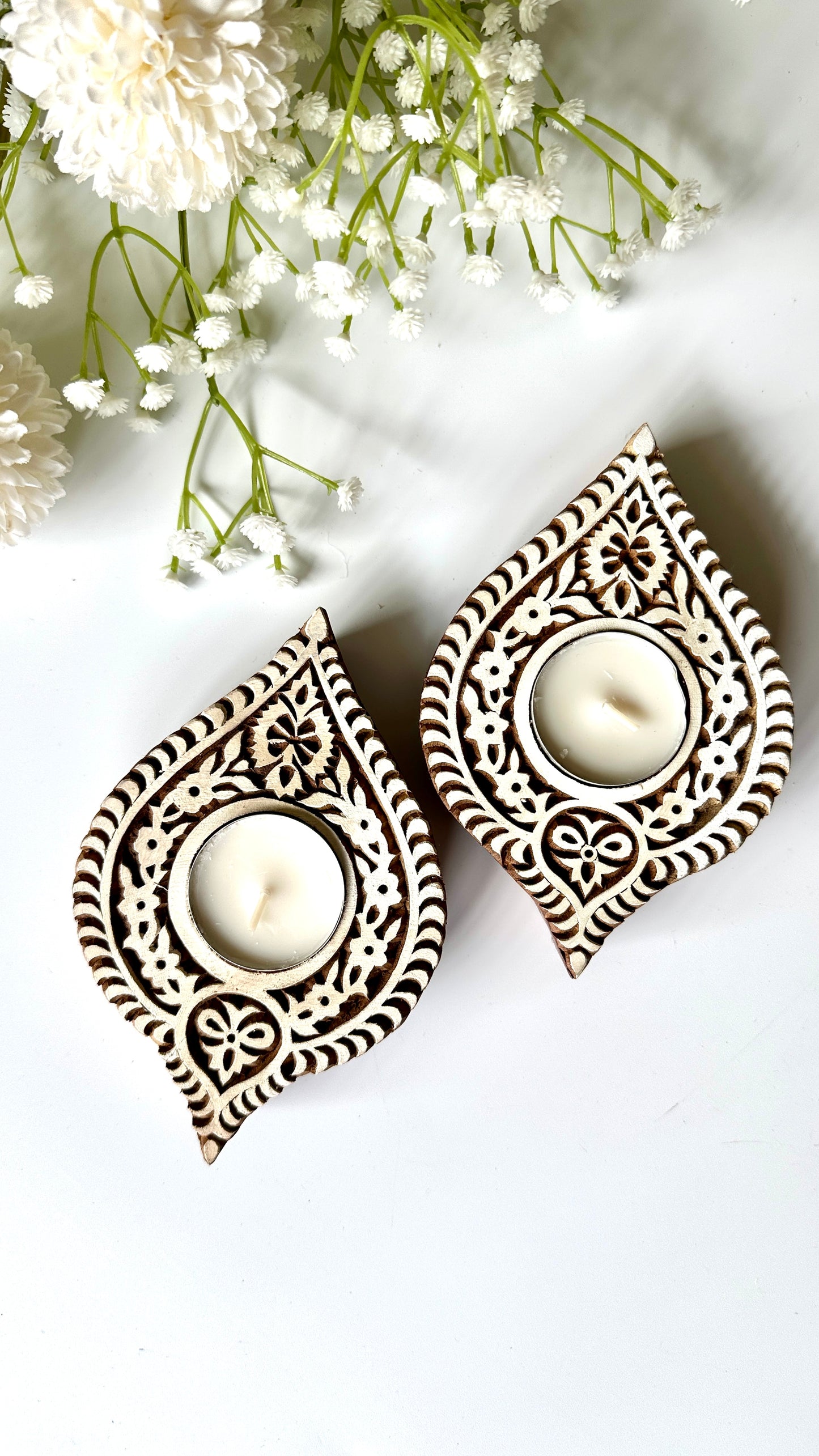Wooden Diyas
