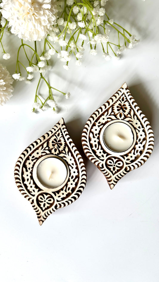 Wooden Diyas