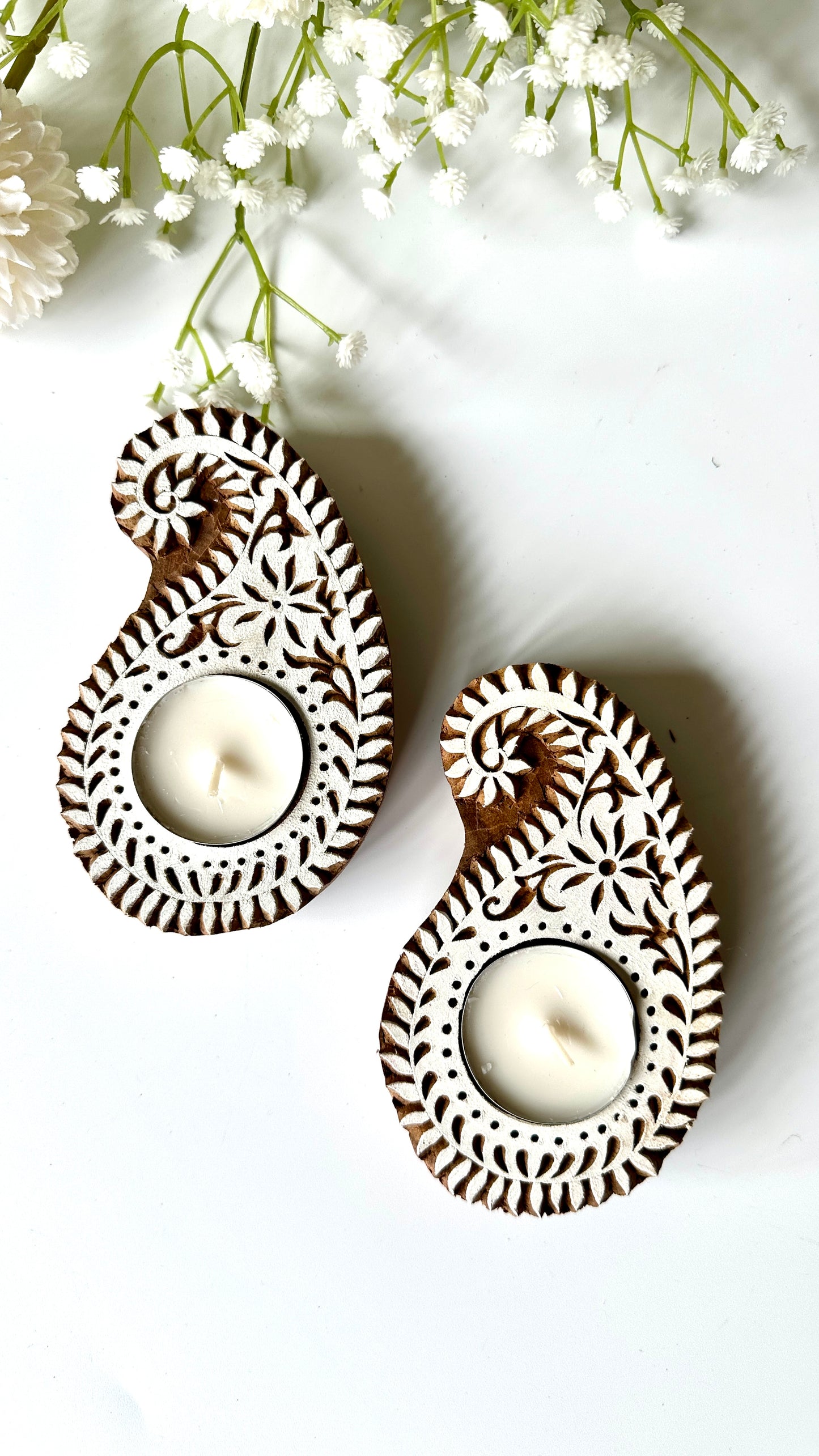Wooden Diyas