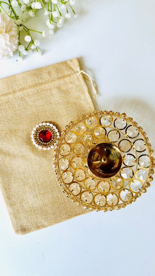Urli Crystal Diya