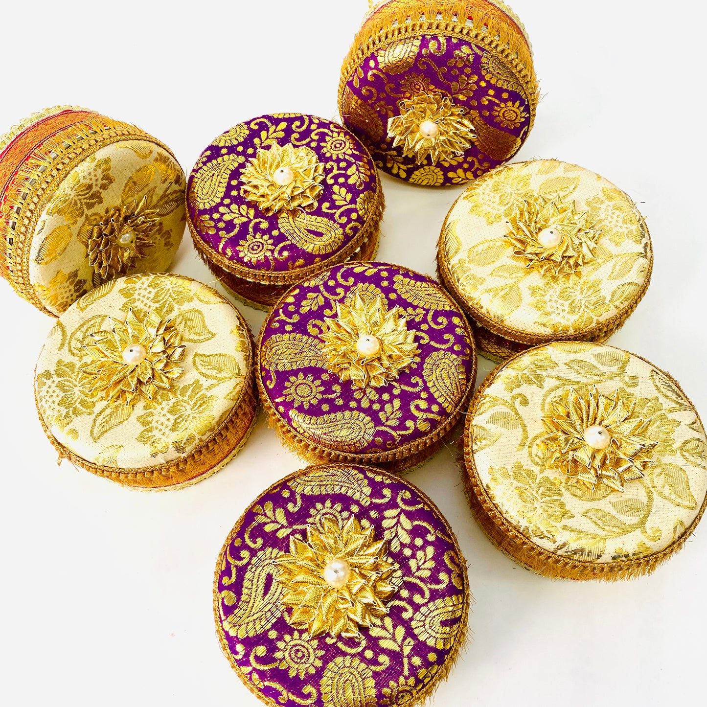 Brocade Stainless Steel Ladoo Box