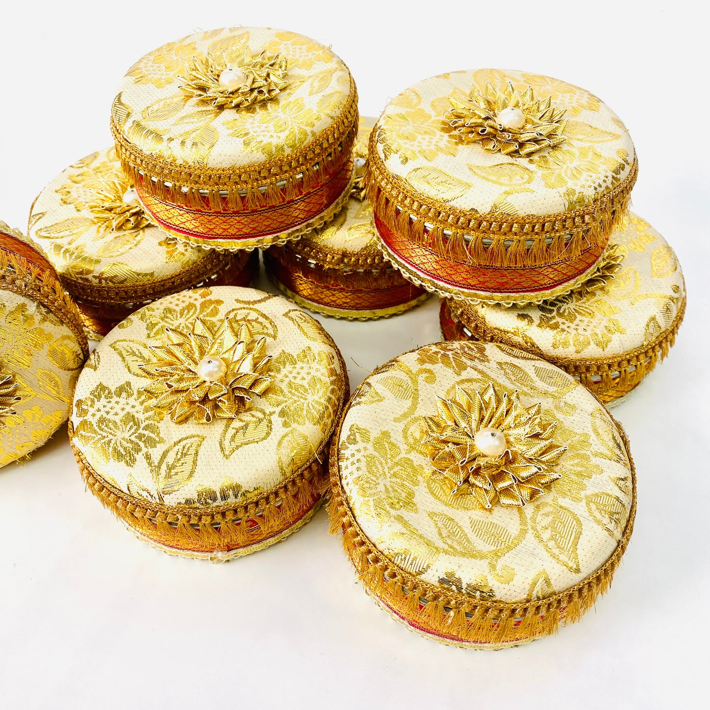 Brocade Stainless Steel Ladoo Box