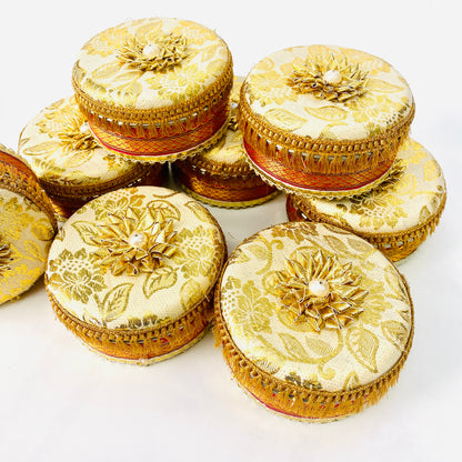 Brocade Stainless Steel Ladoo Box