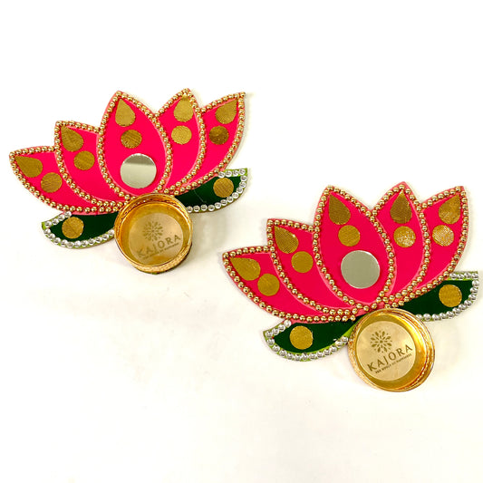 Lotus and Shankh Diya