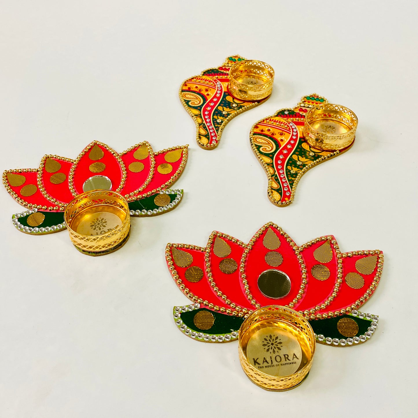 Lotus and Shankh Diya