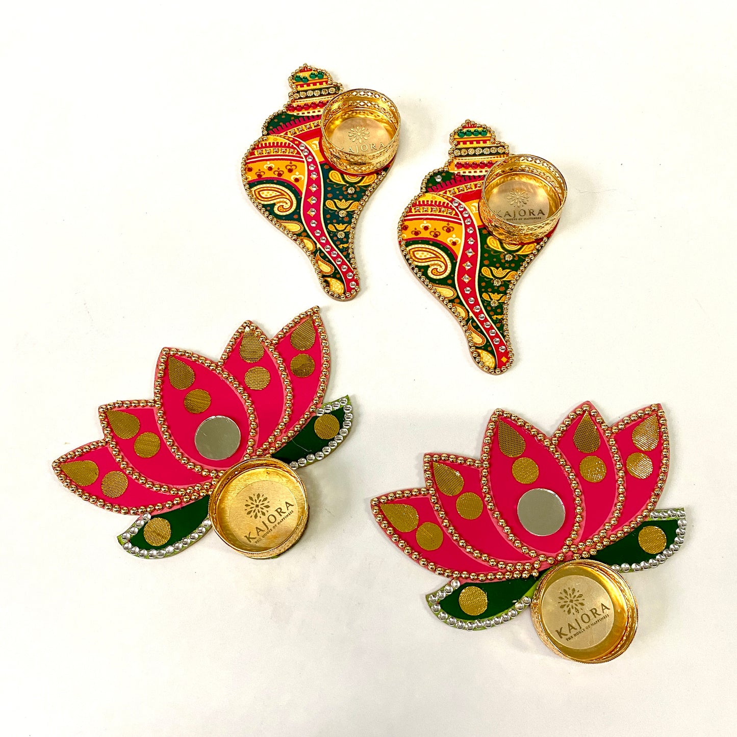 Lotus and Shankh Diya