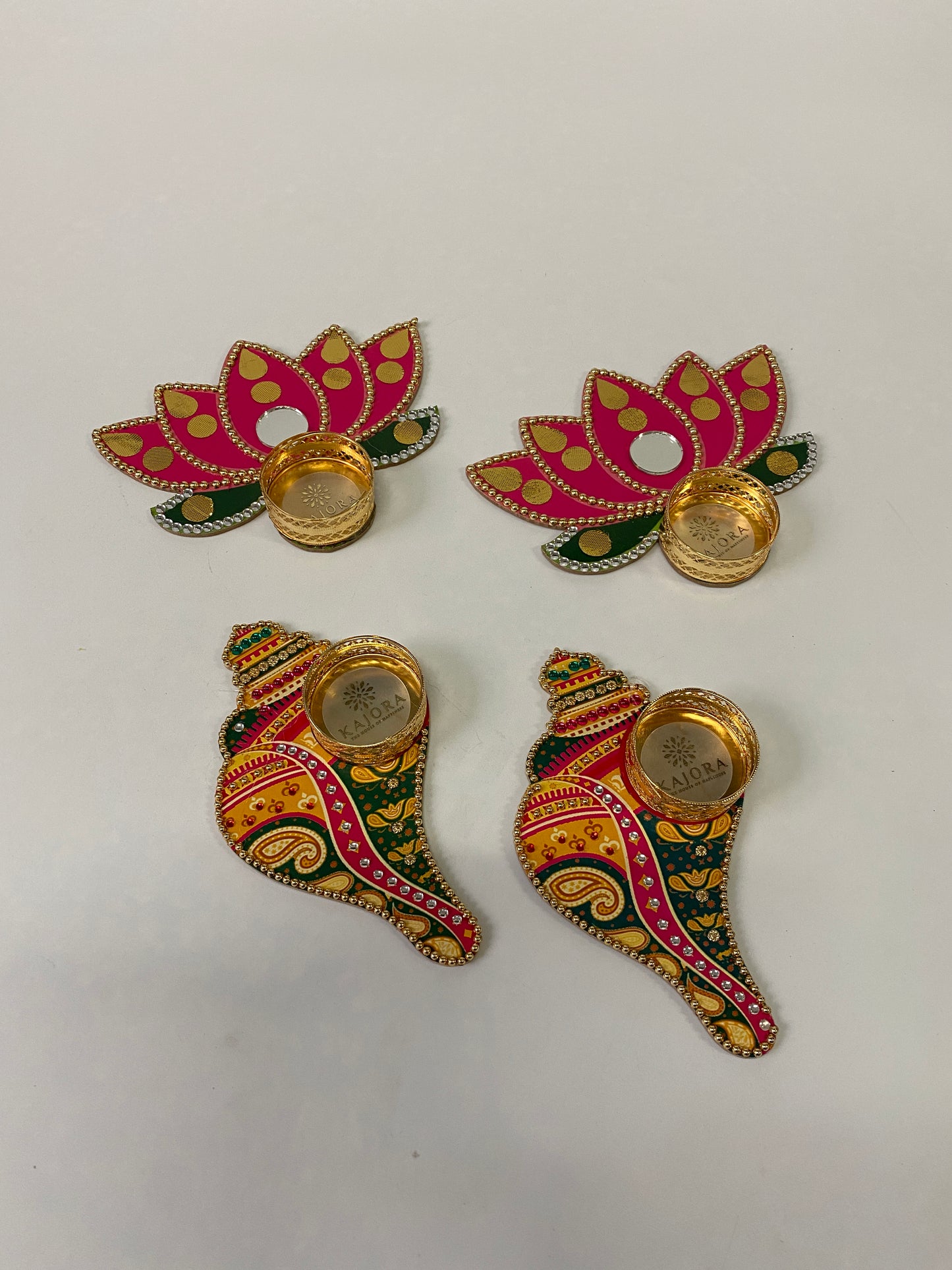 Lotus and Shankh Diya