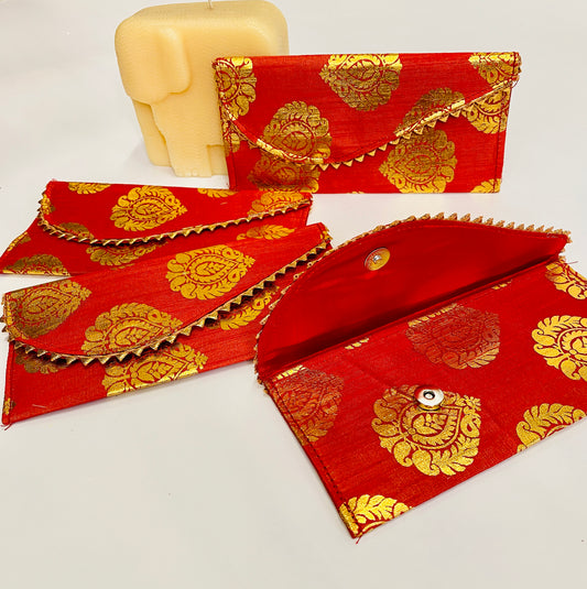 Red Gold Foil Envelope