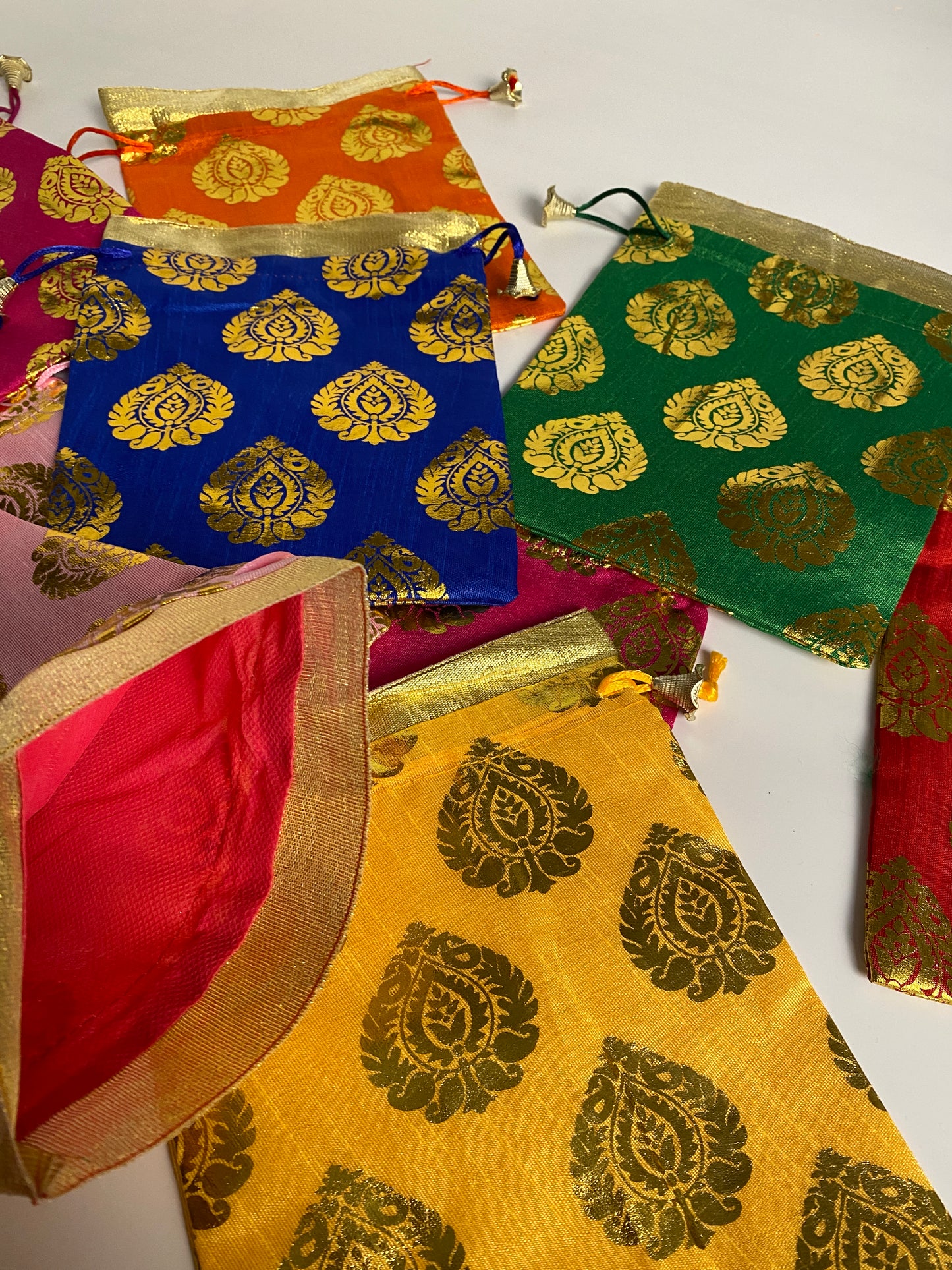 Paan Booti Silk Potli Bags