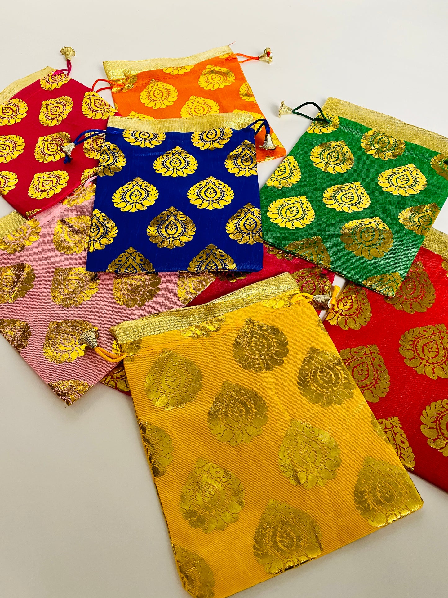 Paan Booti Silk Potli Bags