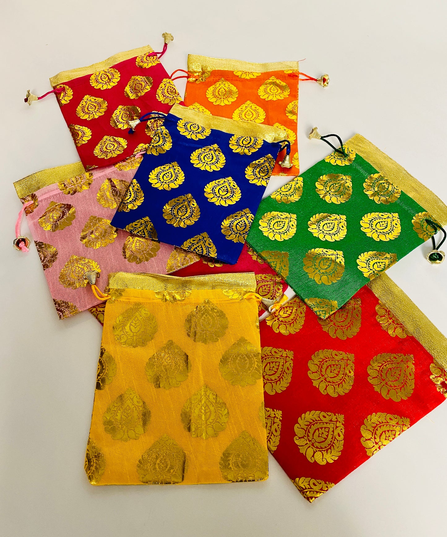 Paan Booti Silk Potli Bags
